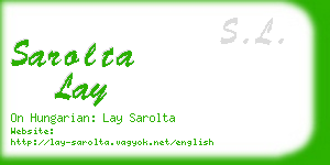 sarolta lay business card